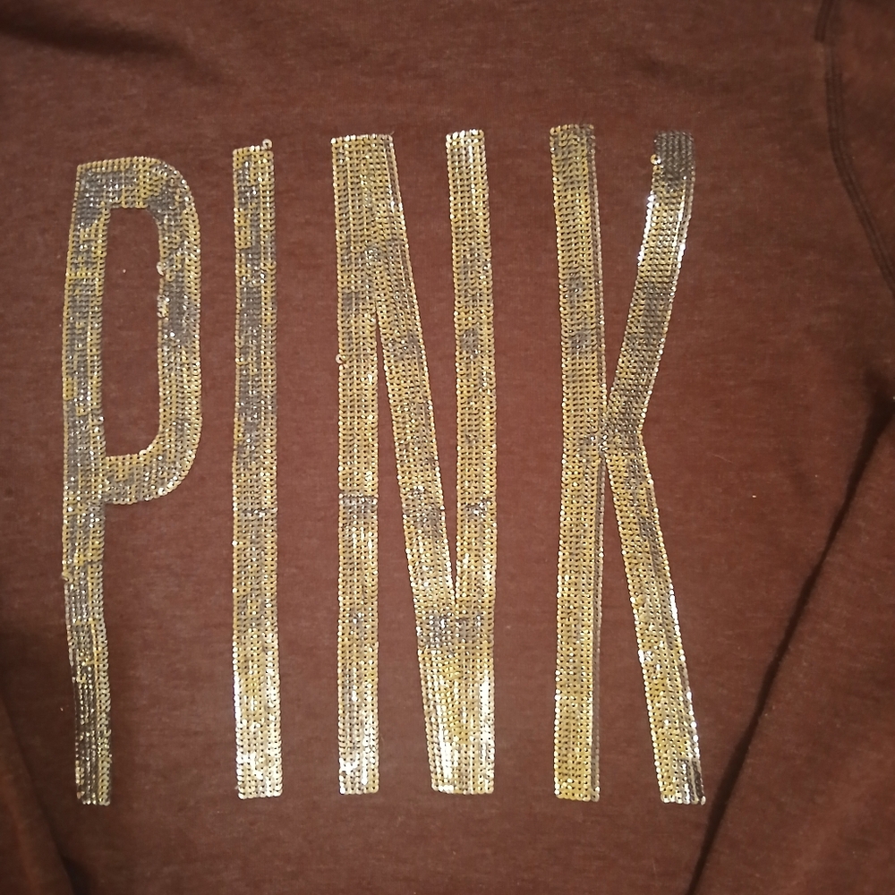 PINK maroon BLING HOODIE